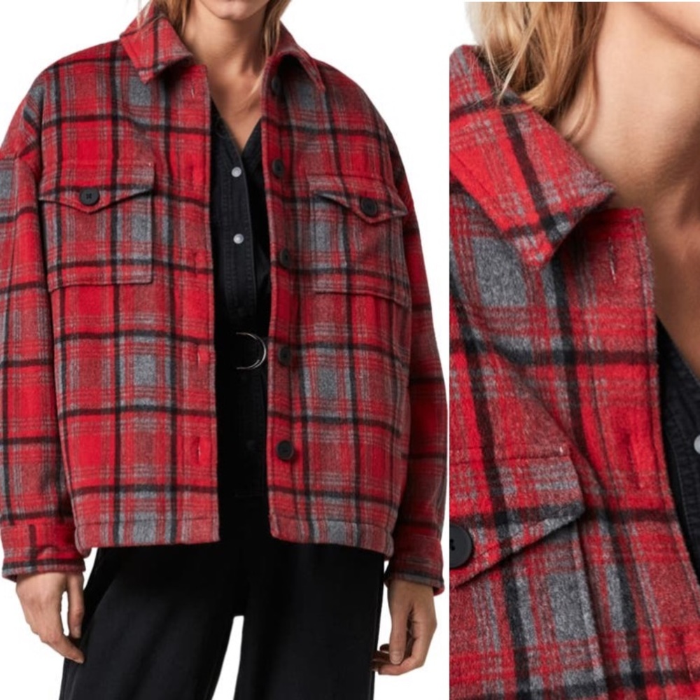 all saints luella jacket plaid